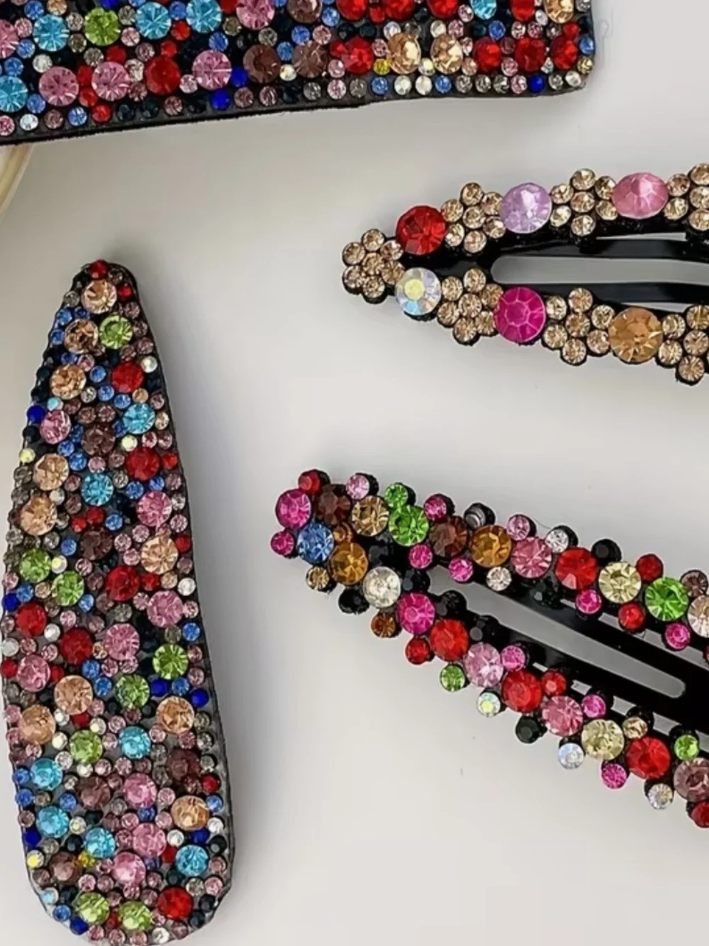 Rhinestone Hair Clip Set of 4